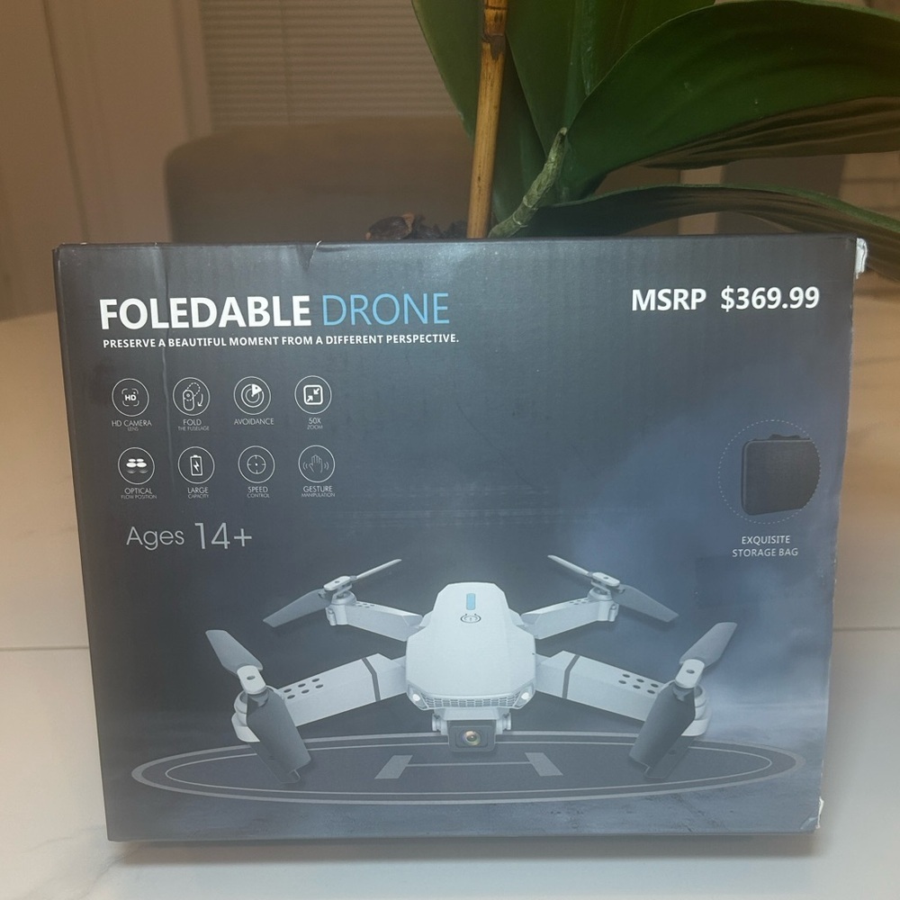 Foldable Drone E88 Dual Cameras 8k Ultra Pro-Black